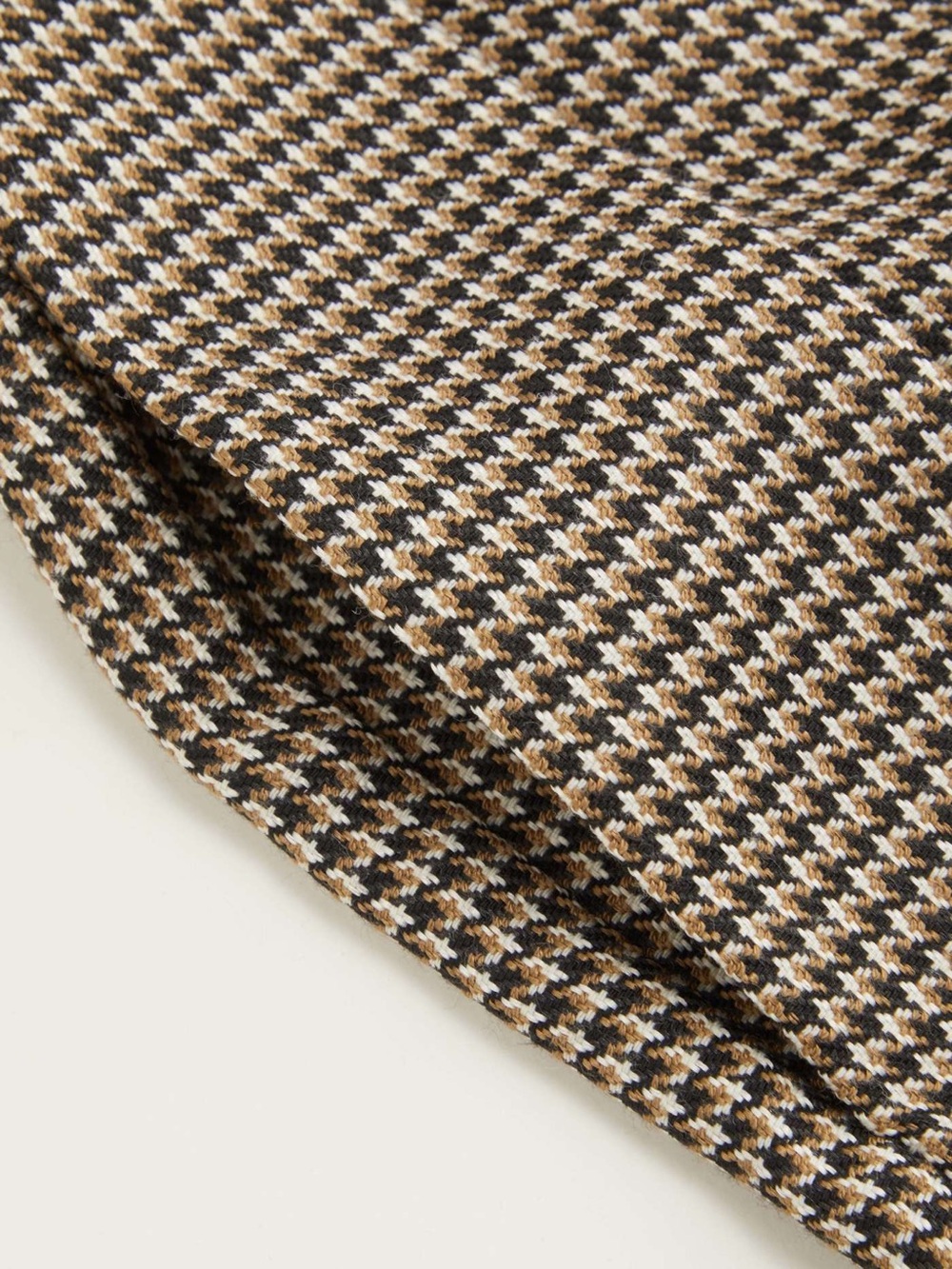 NWT Cider Houndstooth High Waist Pleated Wide Leg Pant in Coffee Size Medium - Picture 3 of 7